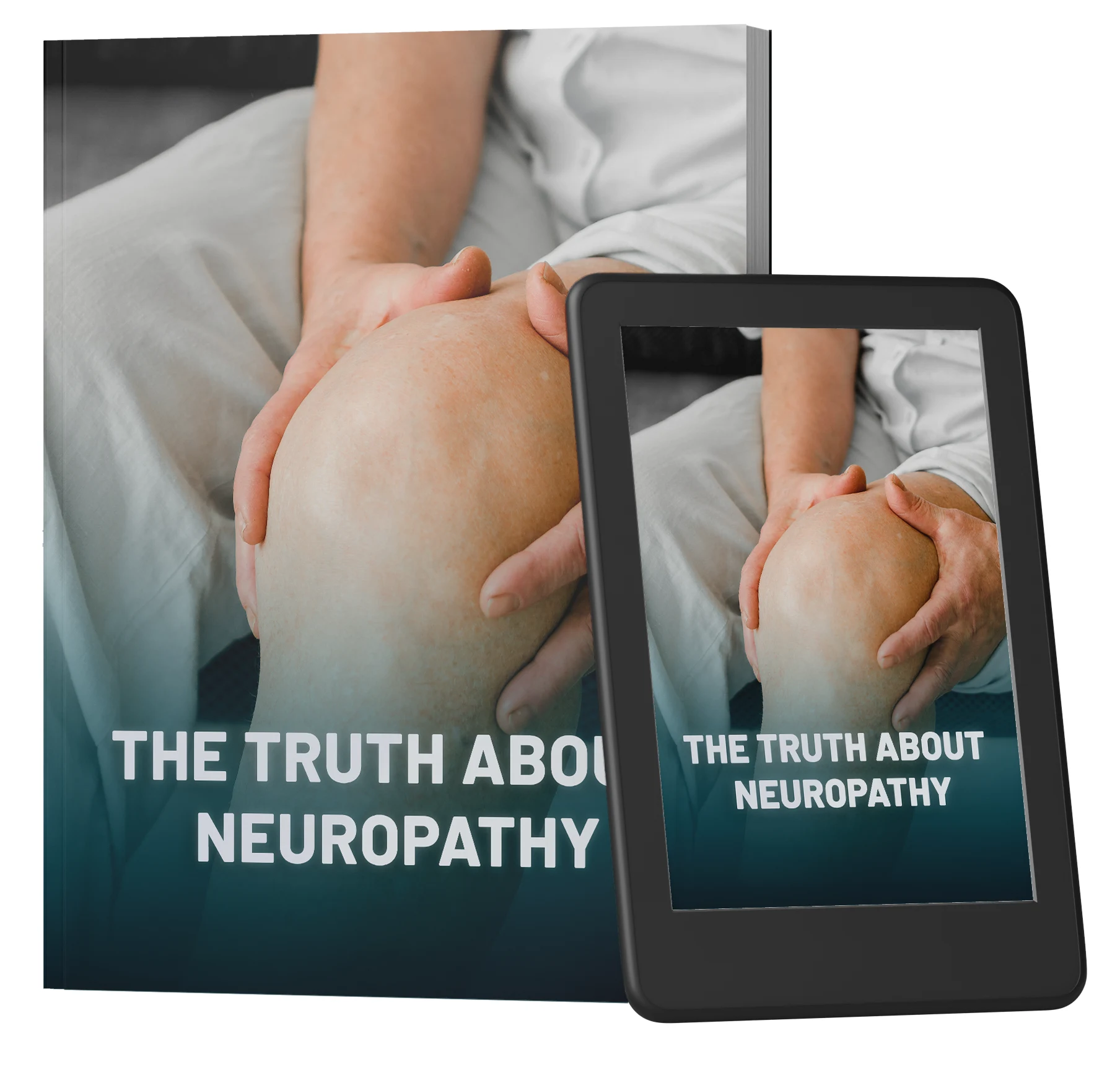 The Truth About Neuropathy book and tablet screen